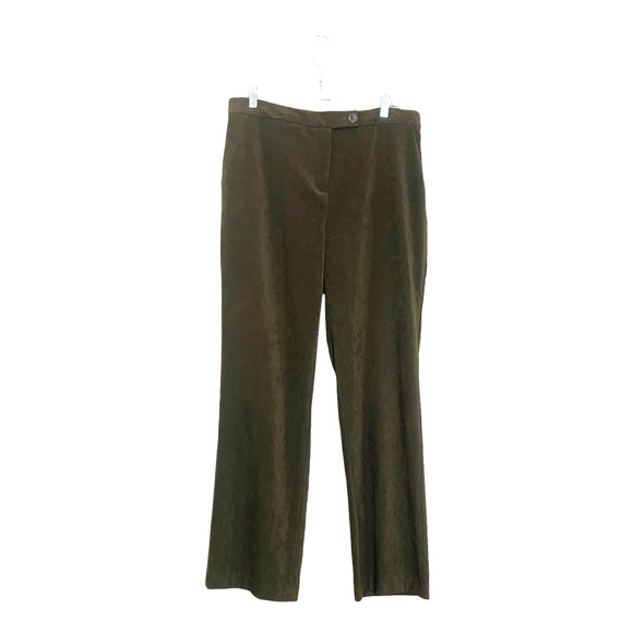 Coldwater Creek brown soft fabric straight legs pants size 14 - Picture 1 of 6
